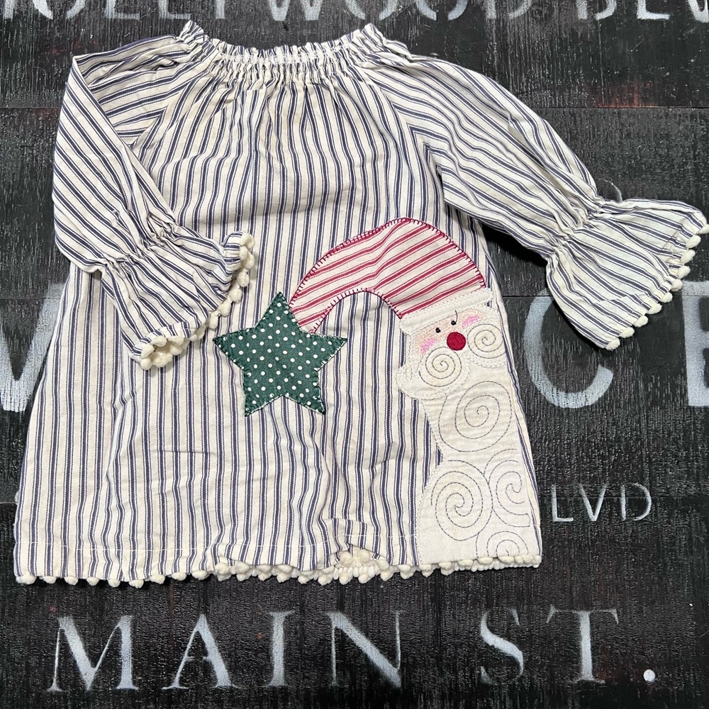 Mud pie girls 9-12 month Santa  dress